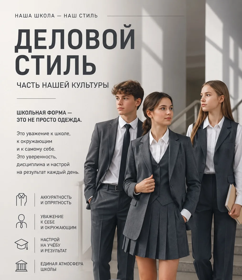 Деловой стиль — часть школьной культуры 🎓