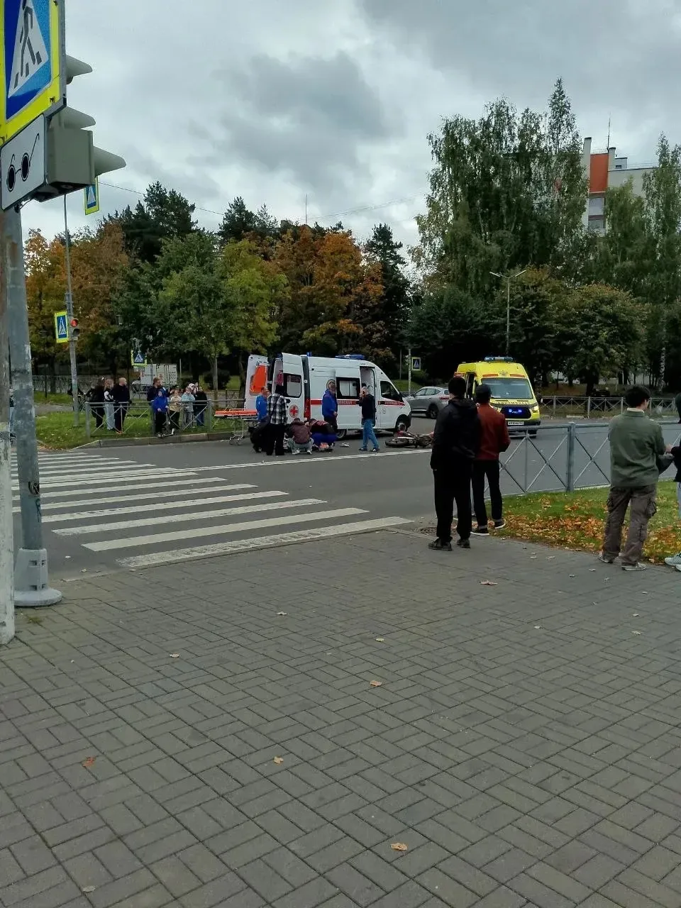 Сбили байкера на перекрестке 🙁