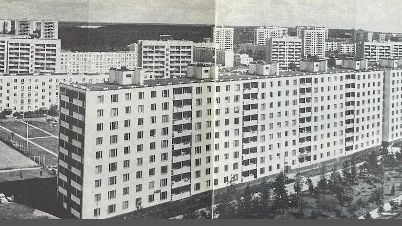 📸 Ретро Зеленоград: Панорама 3-го микрорайона со стороны Центрального проспекта. Фото 1970 года из 