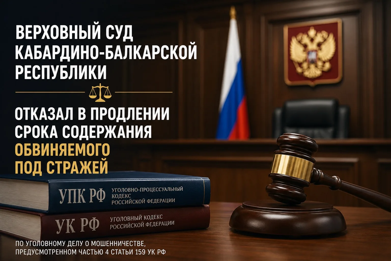 Верховный Суд Кабардино-Балкарской Республики отказал в продлении срока содержания обви...