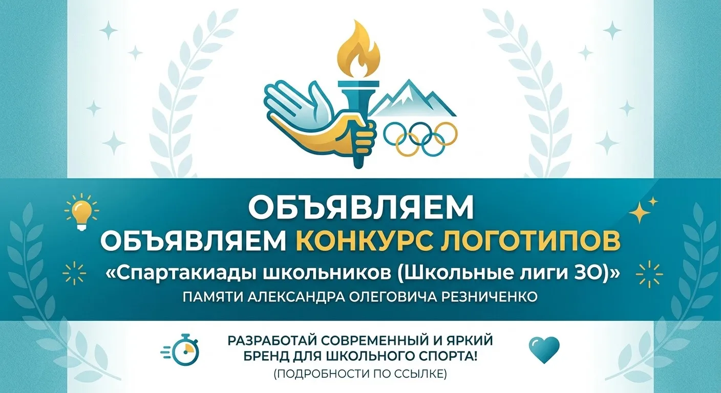 🏆 Стартует конкурс на разработку нового бренда «Спартакиады школьников (Школьные лиги ...