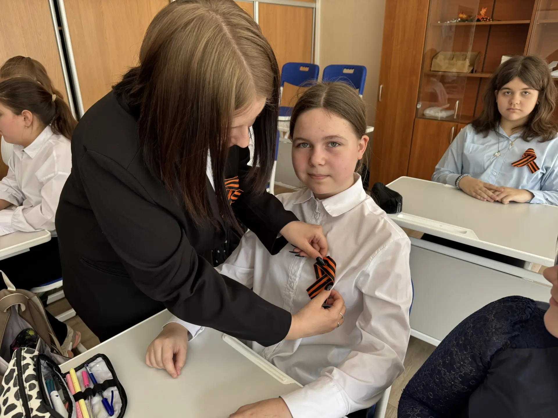 🎗️ГЕОРГИЕВСКАЯ ЛЕНТА🎗️  🔗В школе дан старт ежегодной акции «Георгиевская лента». Мероприятие, ставше