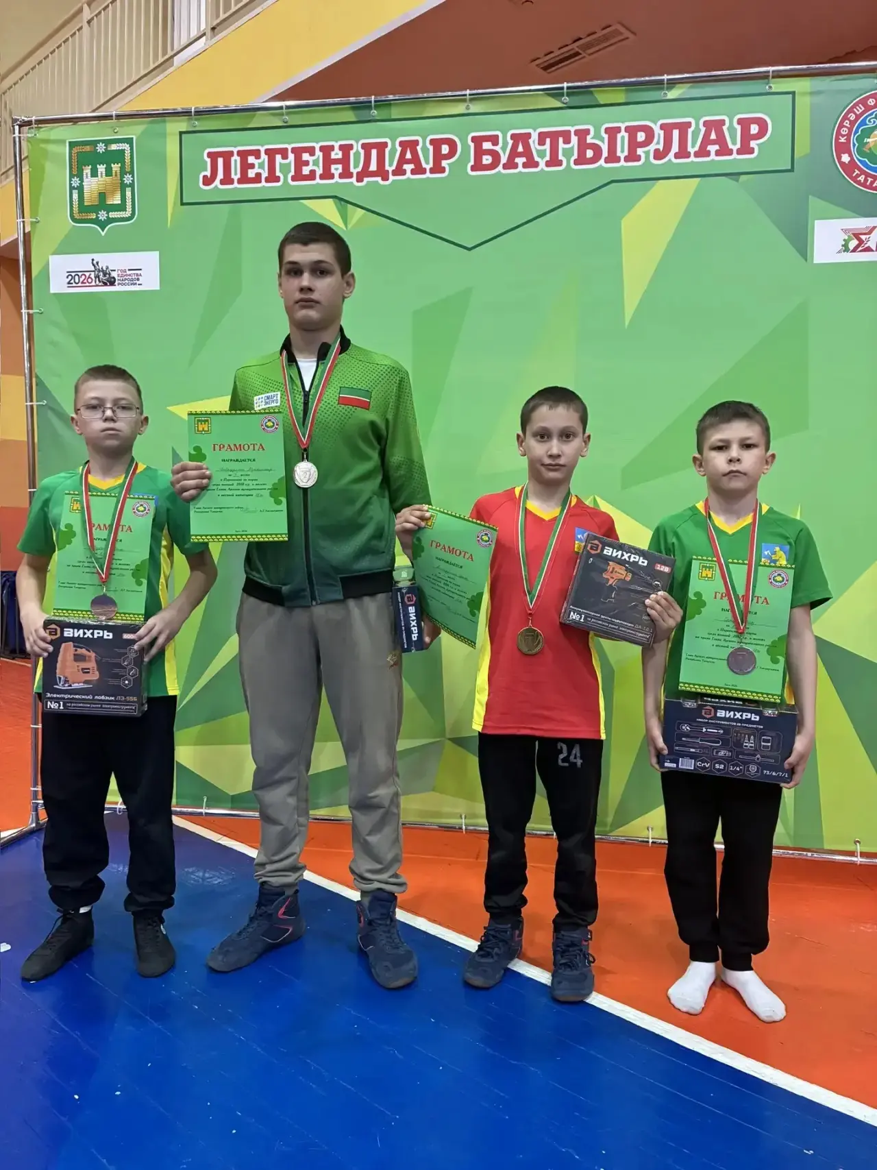 ❗️17 нче апрель көнне Арча районы башлыгы призына үткәрелгән көрәш бәйгесендә егетләребез җиңү яулап