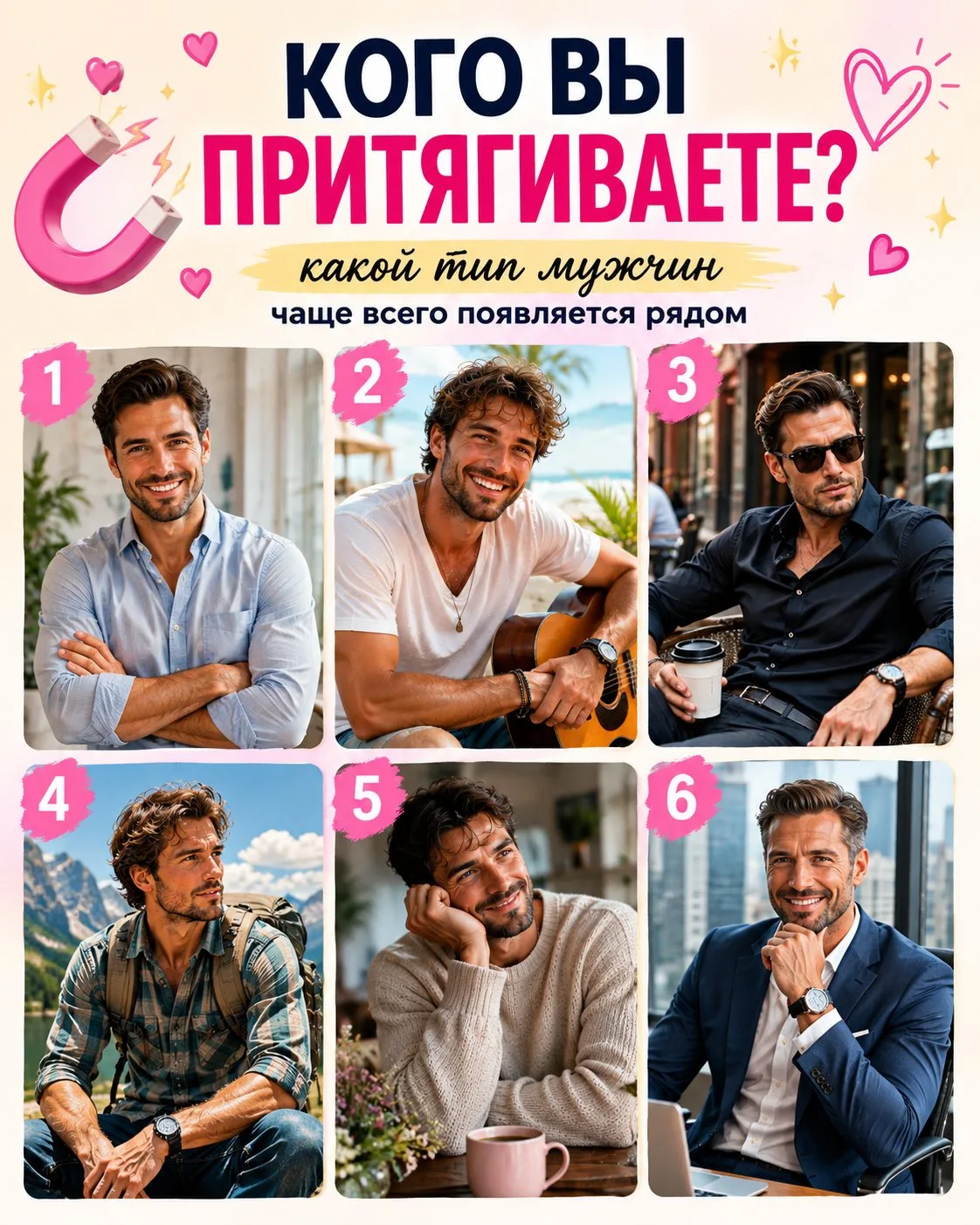 🧲 ТЕСТ «КОГО ВЫ ПРИТЯГИВАЕТЕ?»