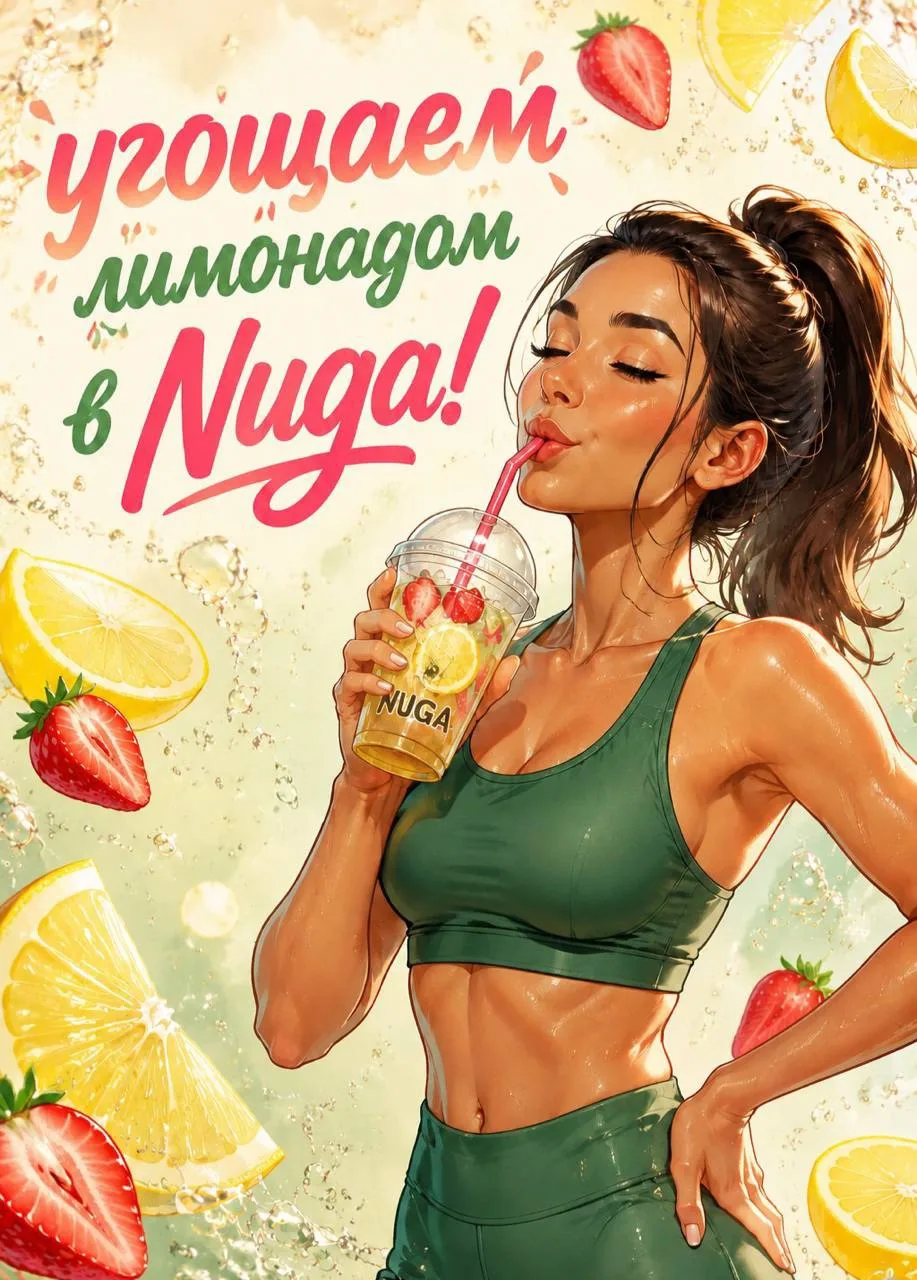 Свежесть, энергия и лето — всё это ждет вас завтра в Nuga! 🍋