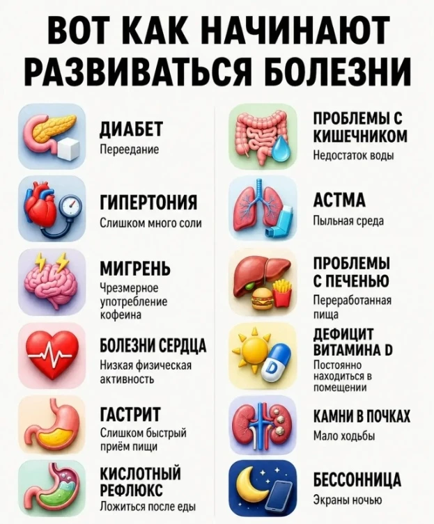 🧬 Многие хронические заболевания не появляются внезапно.
