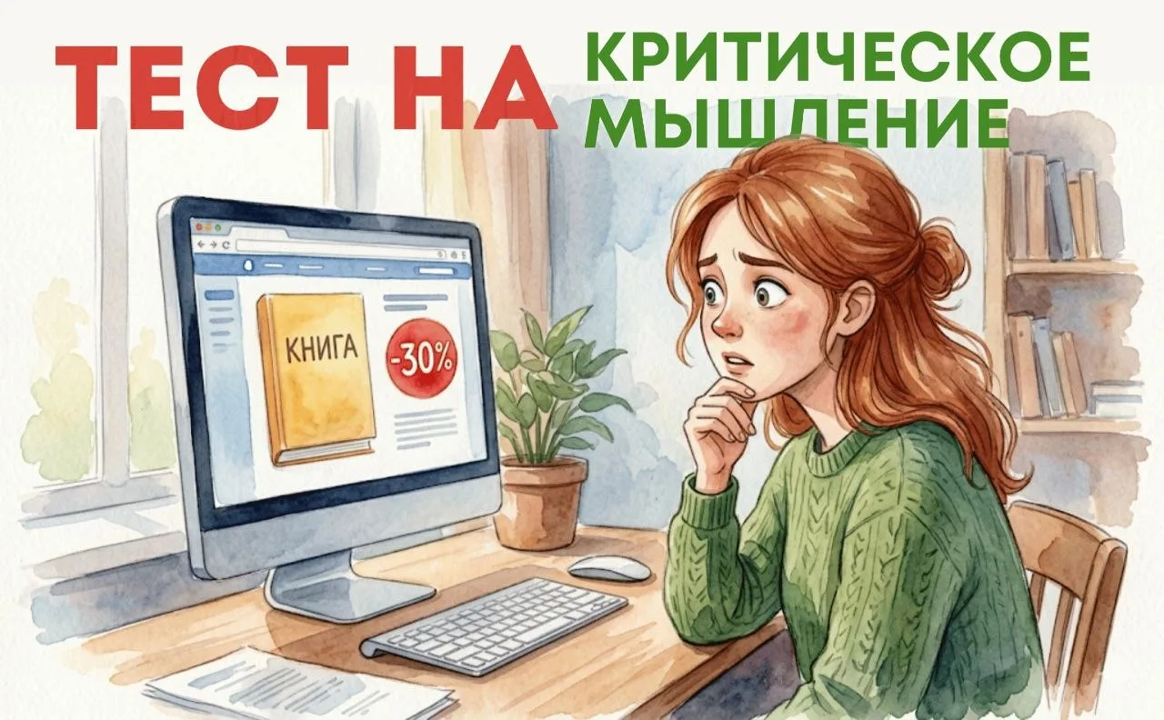 💡ТЕСТ НА КРИТИЧЕСКОЕ МЫШЛЕНИЕ. Сможете решить?

Представьте, вы увидели интересующую вас книгу на м
