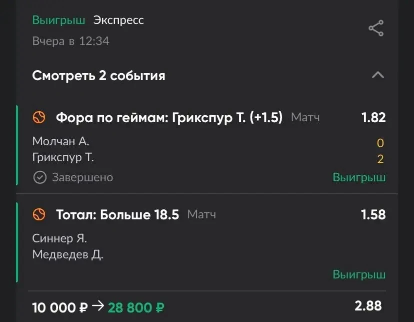 ОТЧЕТ ПО ДВОЙНИКУ С КФ 2.86🔥 ЧАСТЬ 2