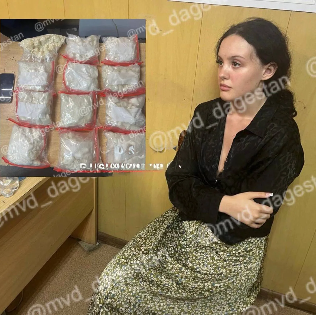 ⚡️В Дагестане поймали 20-летнюю жительницу Московской области, которая хотела распространять мефедро