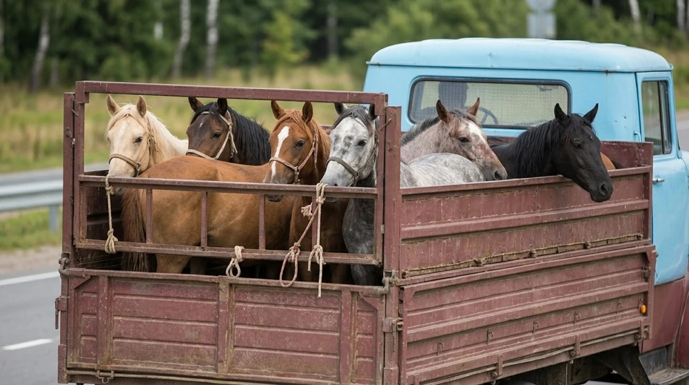 Задержана машина с подозрительными конями🐎