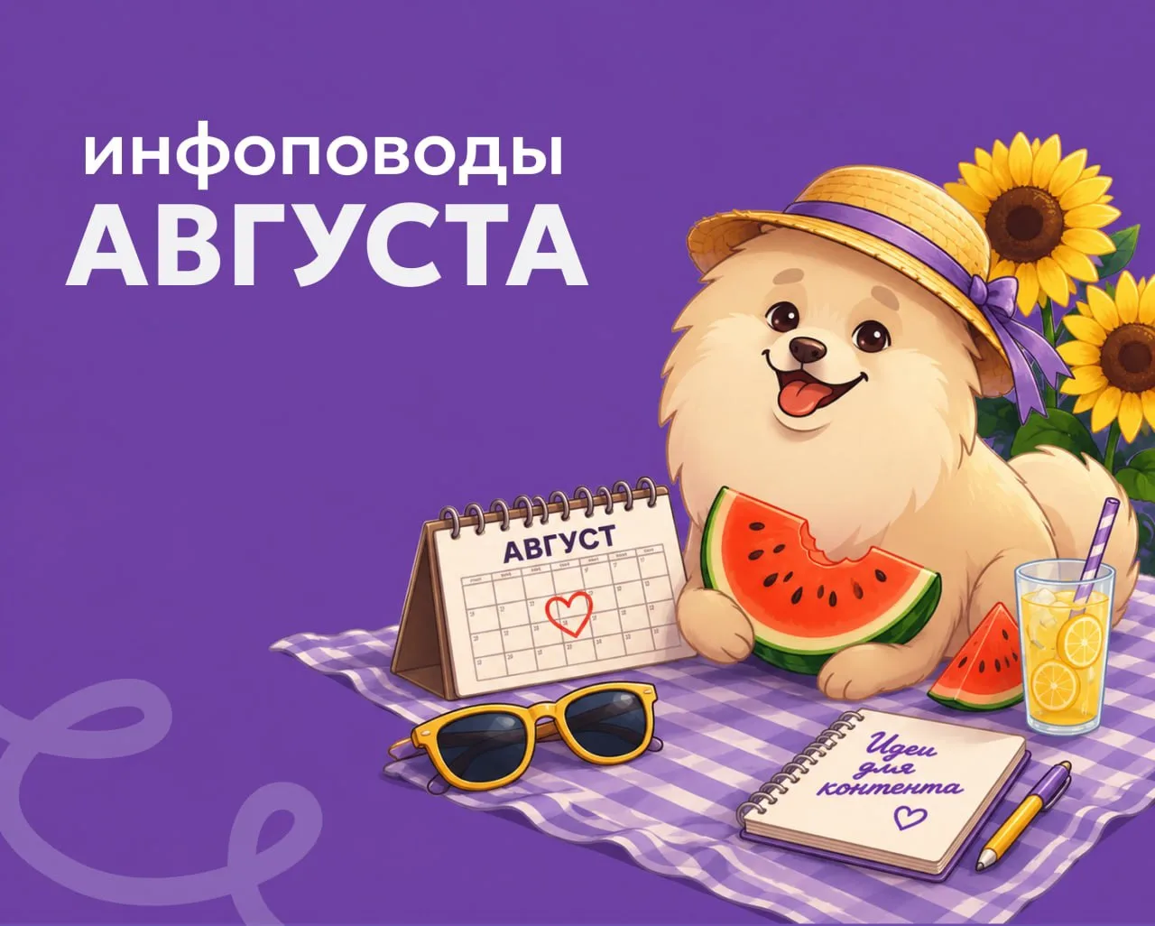 Что публиковать в августе? Собрали лучшие инфоповоды месяца
⠀
В последний месяц лета поводов для общ