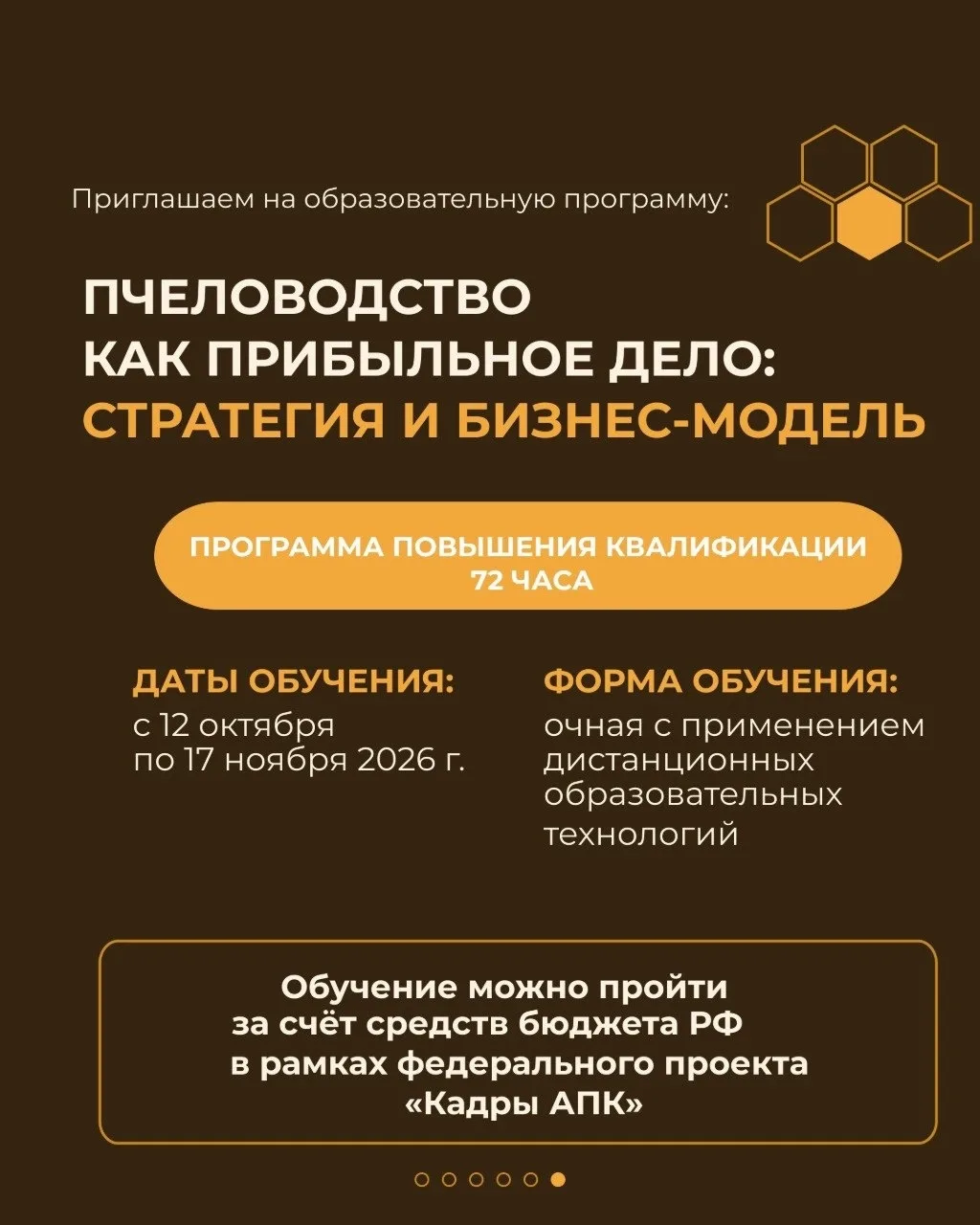 🐝 От любителя к профи: приглашаем на программу повышения квалификации «Пчеловодство ка...