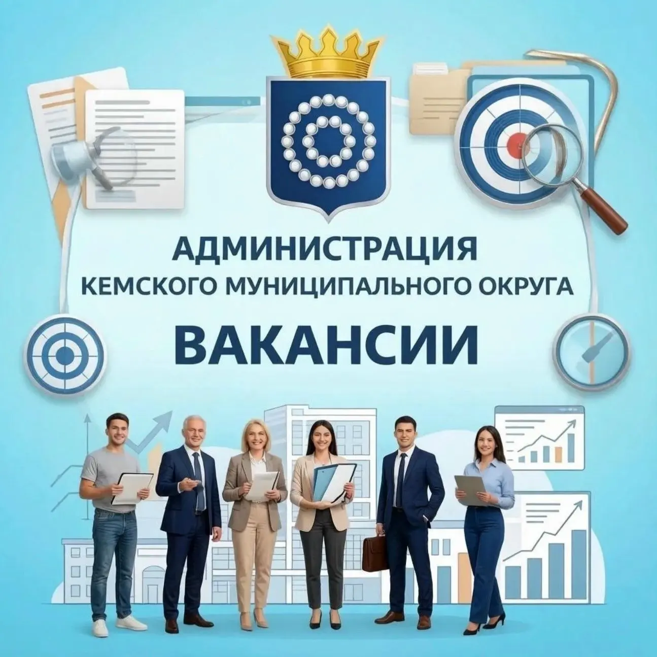 📢Администрация Кемского муниципального округа информирует о наличии вакансий: