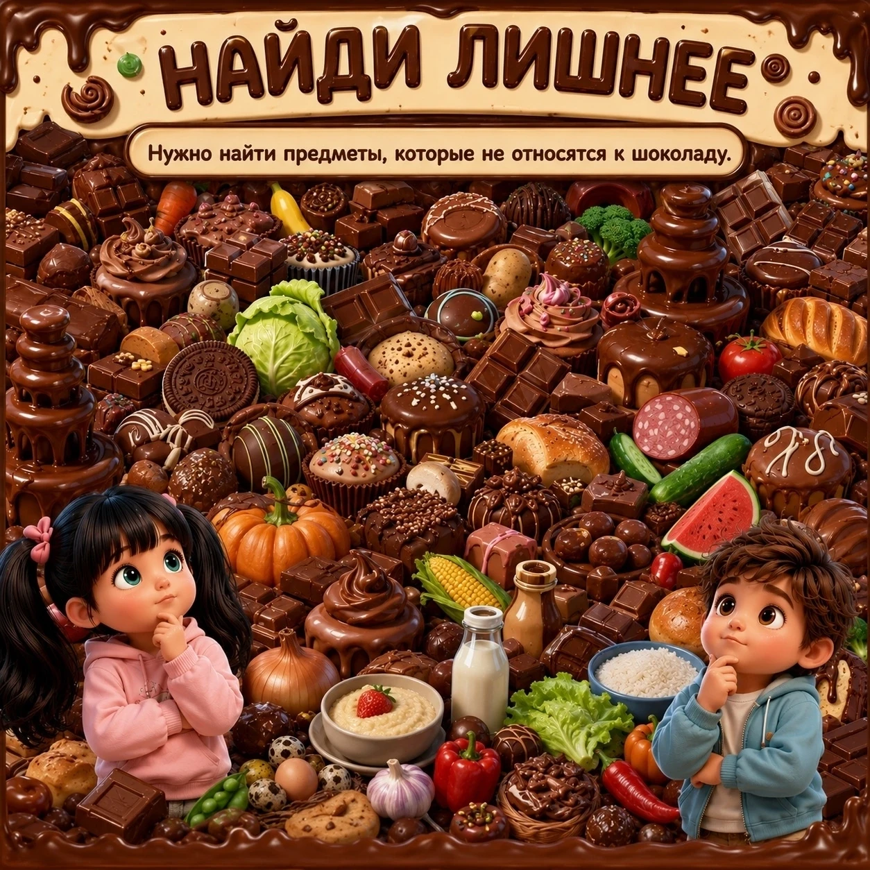 🍫 Шоколадная головоломка для всей семьи! 🍫

В честь Всемирного дня шоколада мы подготовили для вас