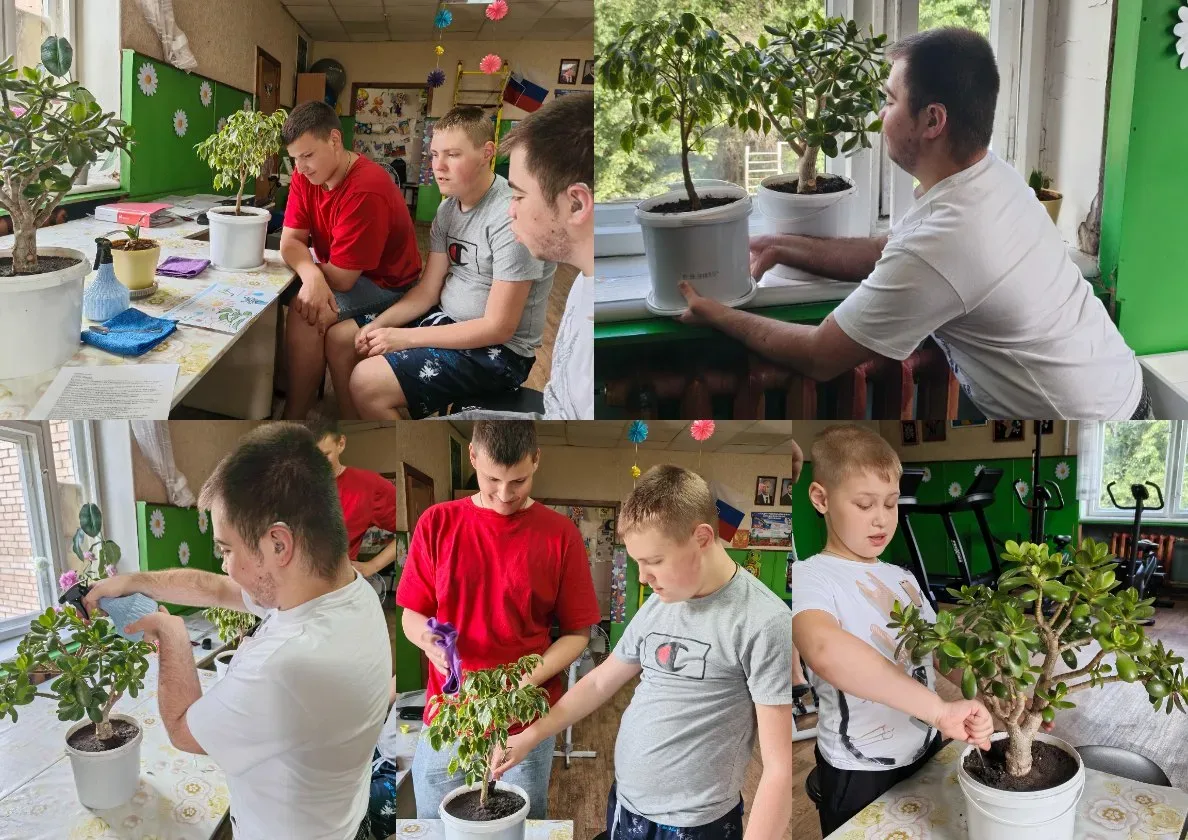 "Уход за растениями"🌱
Гарденотерапия - это особое направление психосоциальной реабилитации через ра