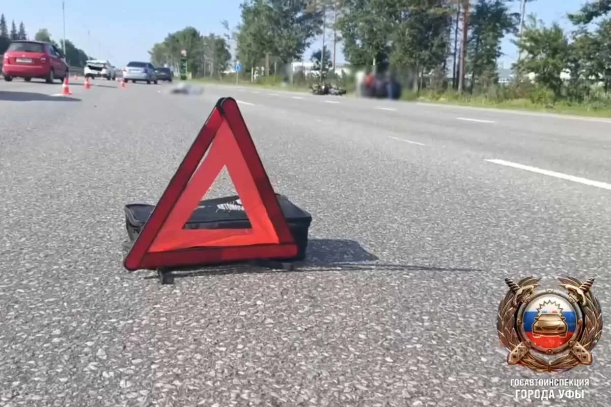 В Уфе мотоциклист погиб в столкновении с легковым автомобилем