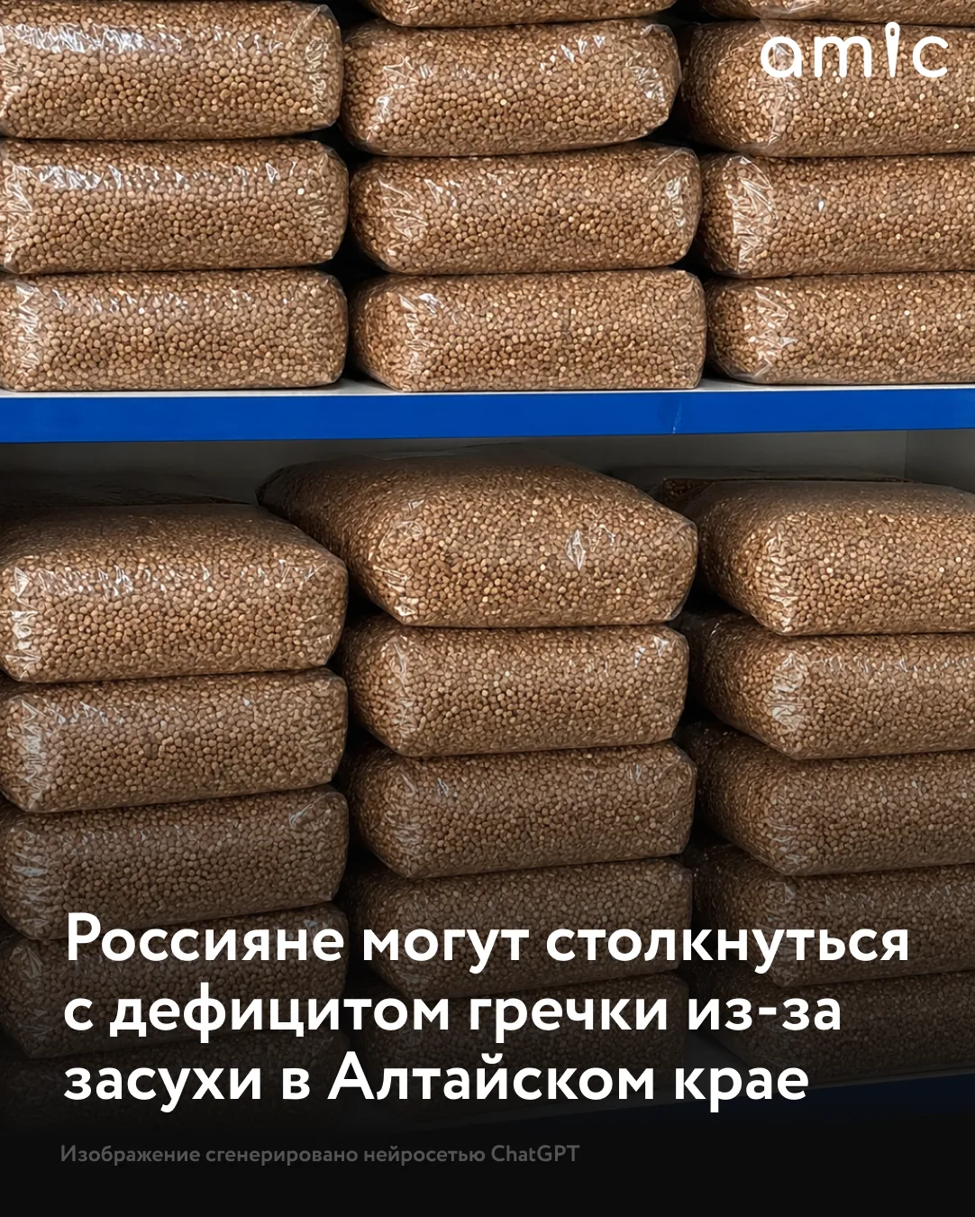 Половина российской гречки собирается в Алтайском крае, который в 2026 году столкнулся ...