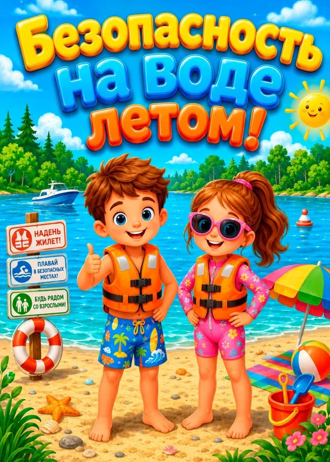 Напомните ребятам правила безопасного поведения на воде в летний период! 🏖️🏞️🌊🌊🌊