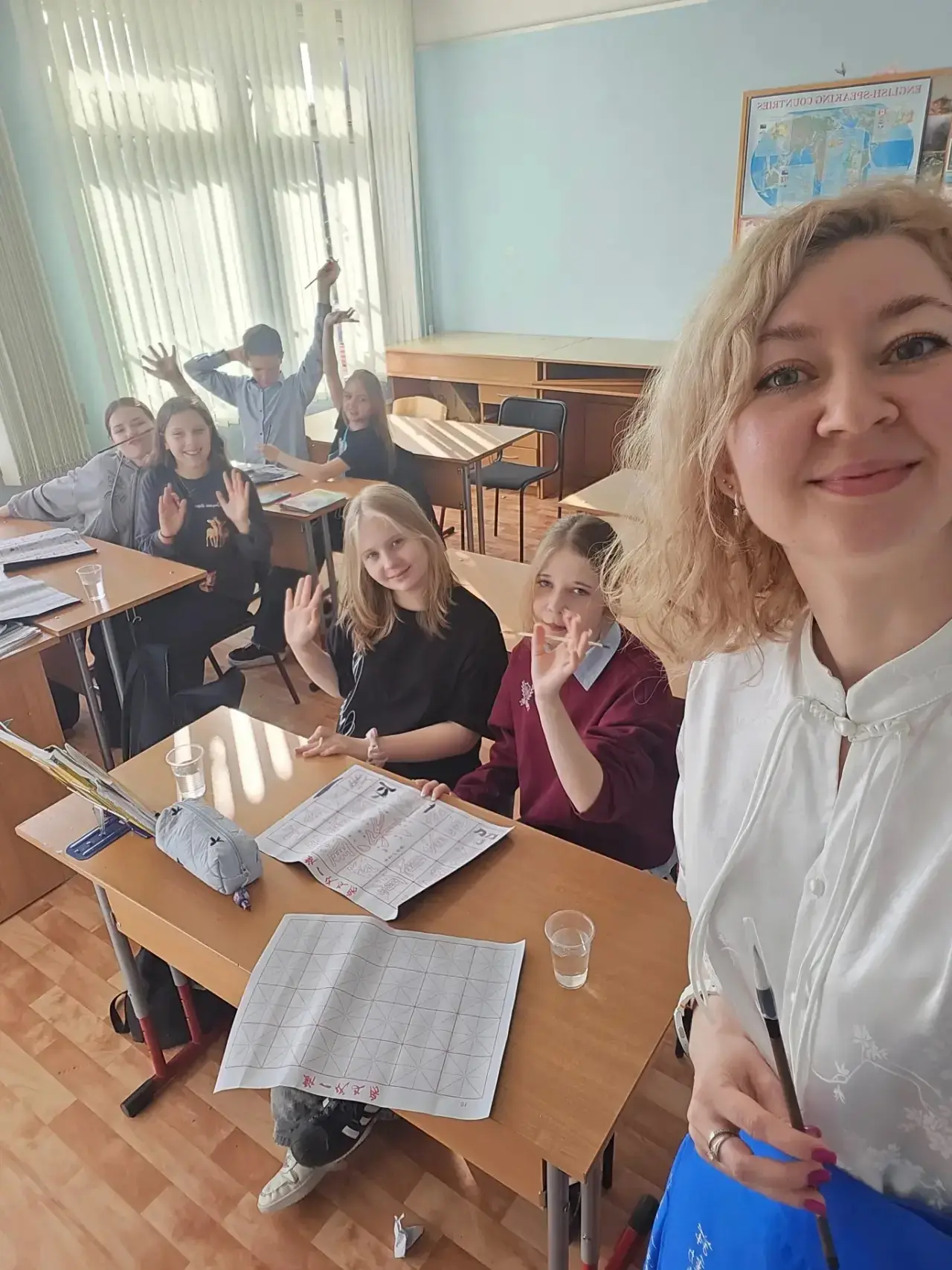 Мастер-класс по китайской каллиграфии!   Вчера наши ученики из группы 5️⃣-8️⃣классов кружка "Занимат