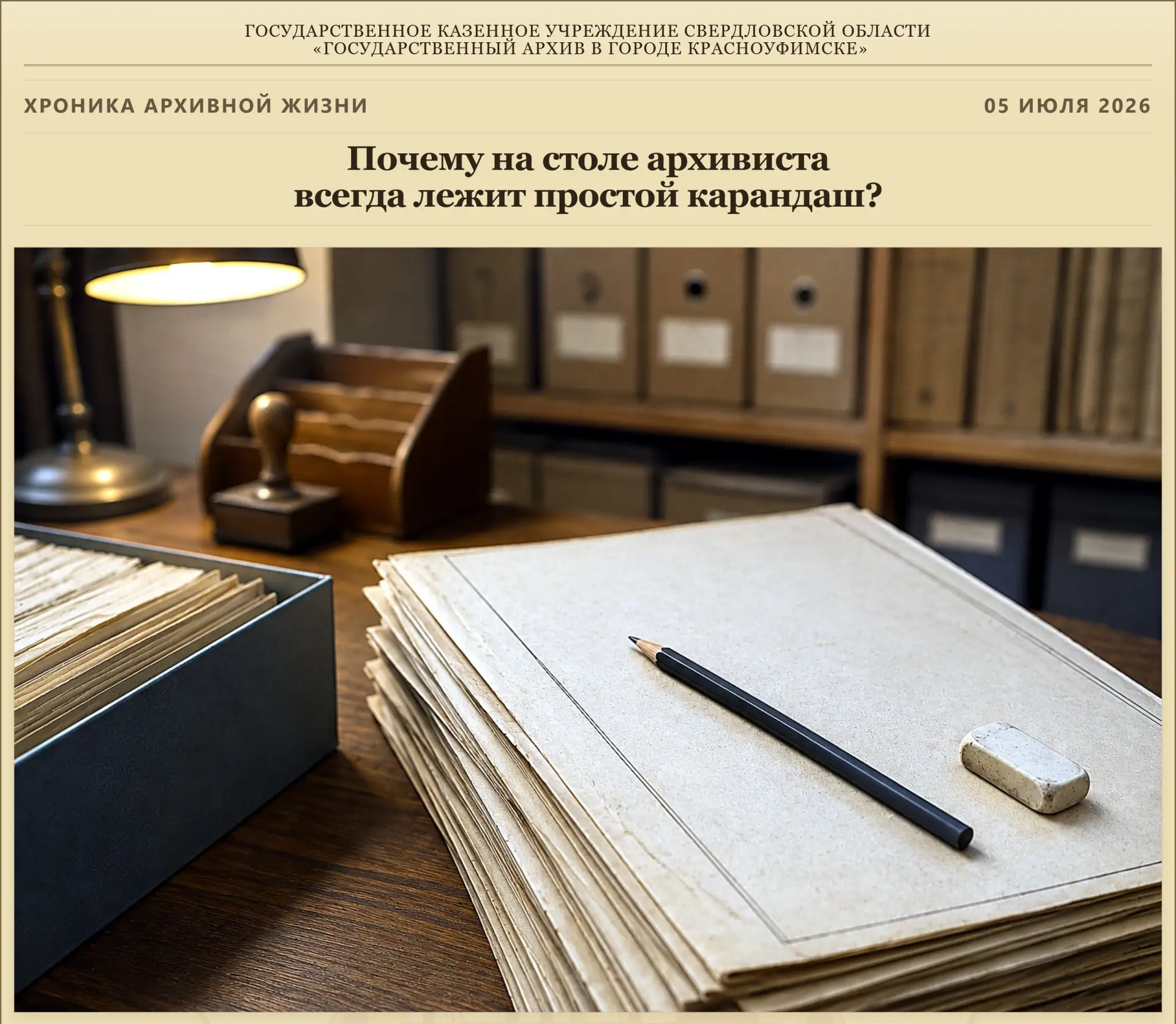 📜 Почему на столе архивиста всегда лежит простой карандаш?
Многие полагают, что в век цифровых тех