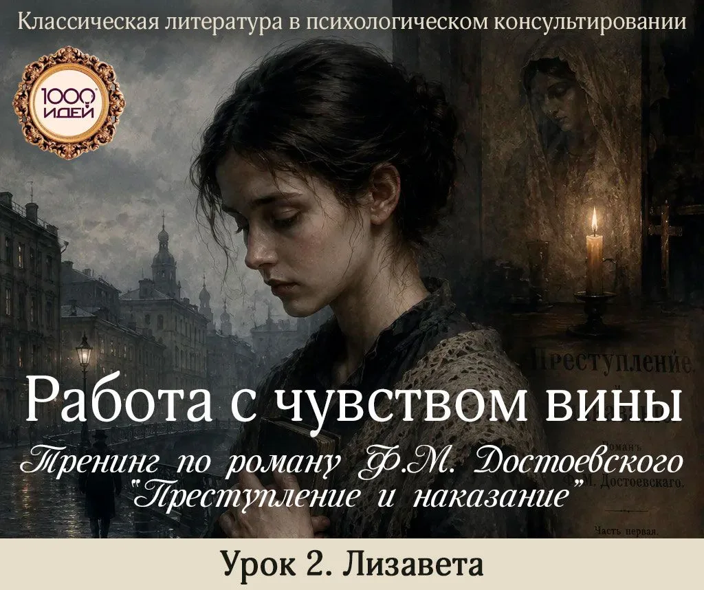 📣Друзья, продолжаем наш тренинг-марафон, посвященный работе с чувством вины по роману Ф.М. Достоевс