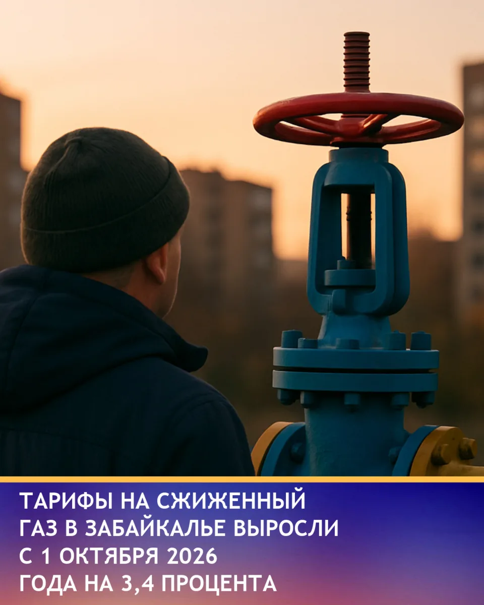 С 1 октября 2026 года в Забайкальском крае выросли тарифы на сжиженный газ для населени...