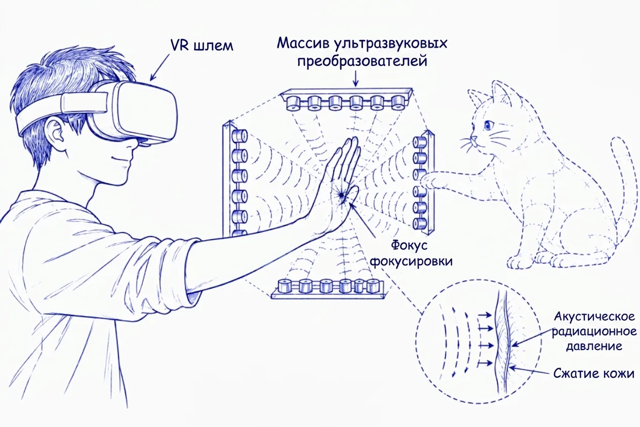 Бесконтактная тактильная технология для VR: как ощутить прикосновения прямо в воздухе. ...
