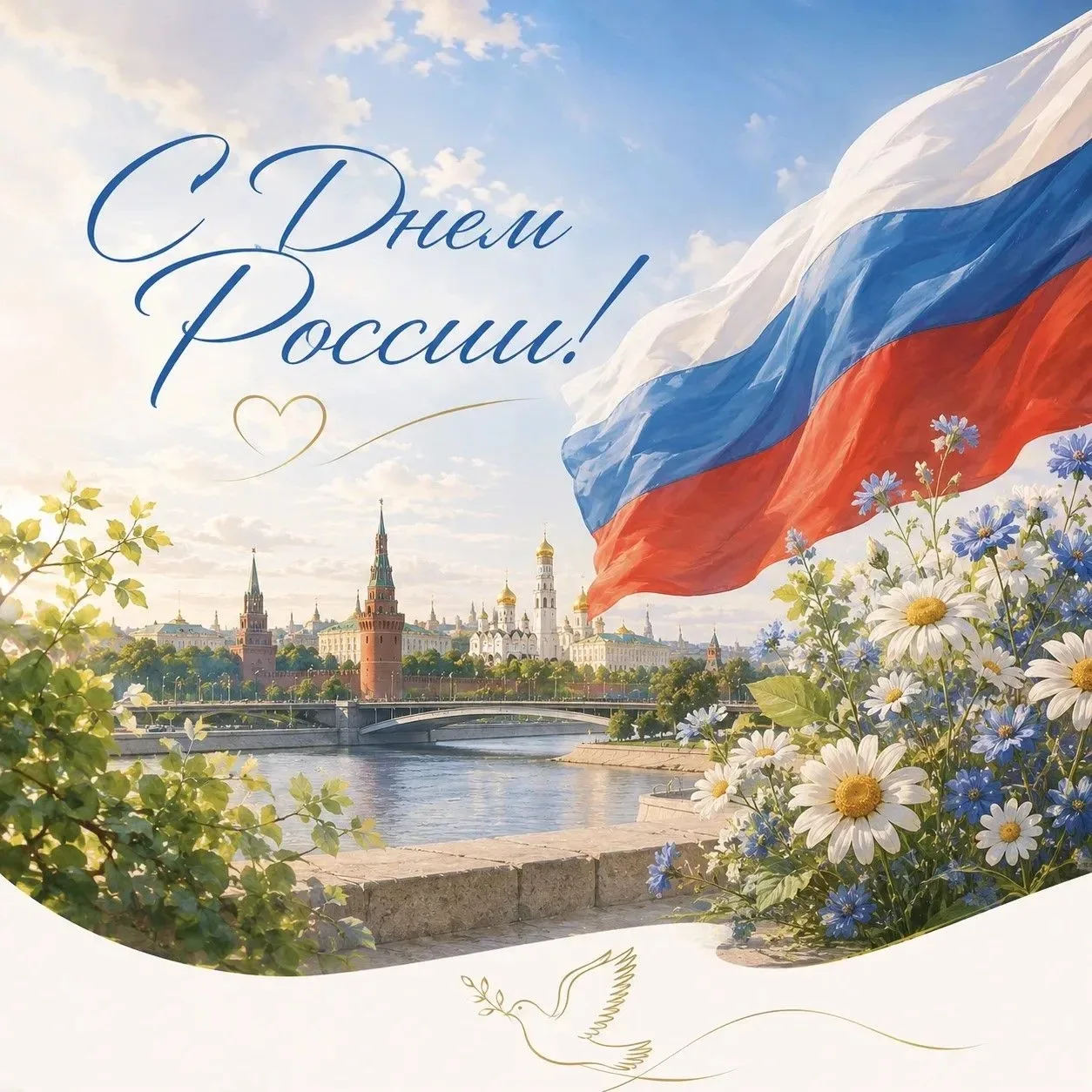 12 июня мы чествуем Россию, страну с огромной душой, необъятными просторами, сильную, красивую, неза