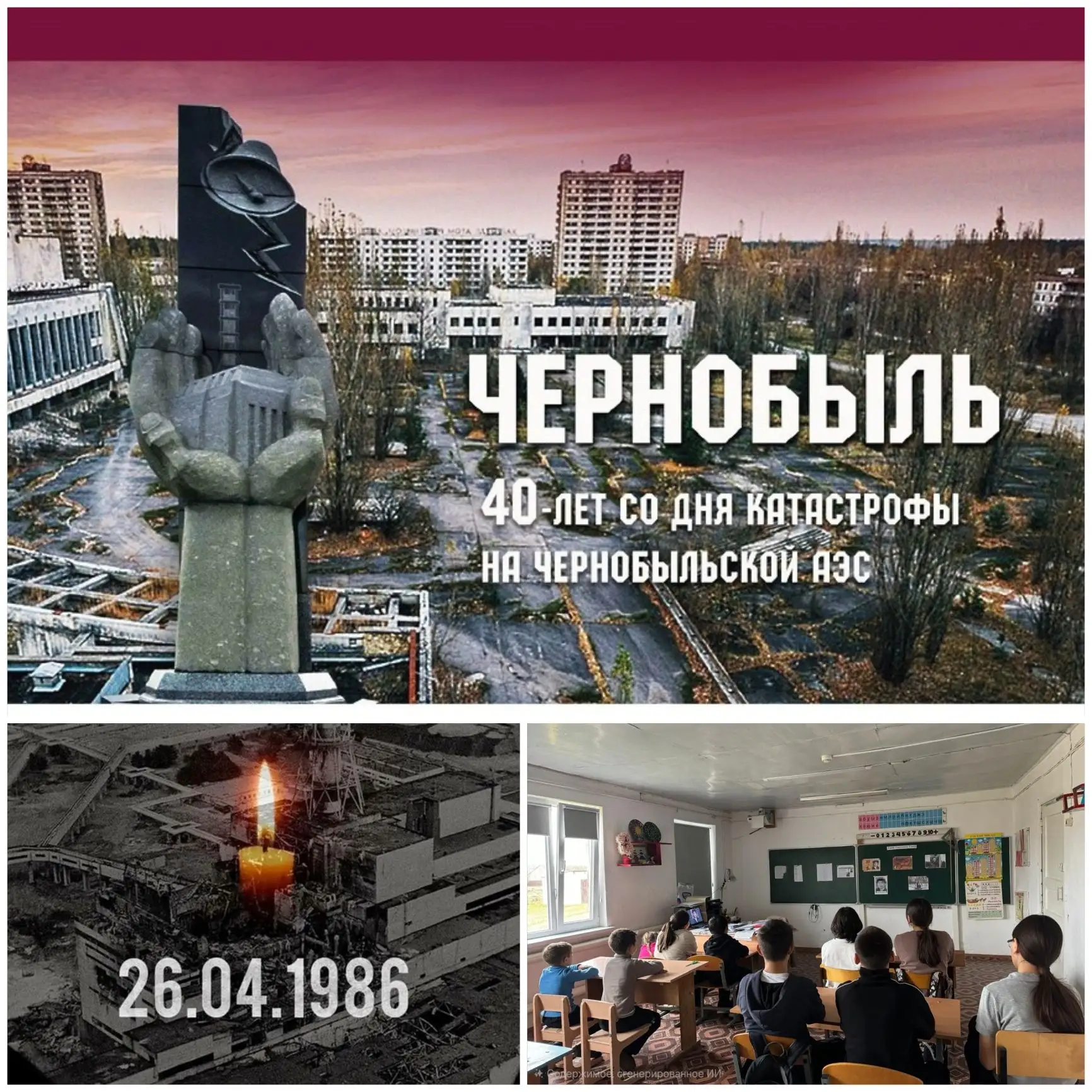 Чернобыль. 
Помнить, чтобы не повторилось: в школе прошли классные часы, посвященные Дню памяти траг