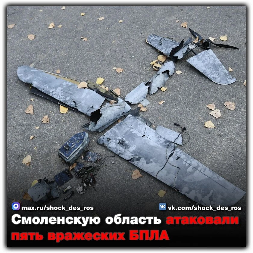 🔴 Смоленскую область атаковали пять вражеских БПЛА  На территории Смоленской области силами ВКС Росс