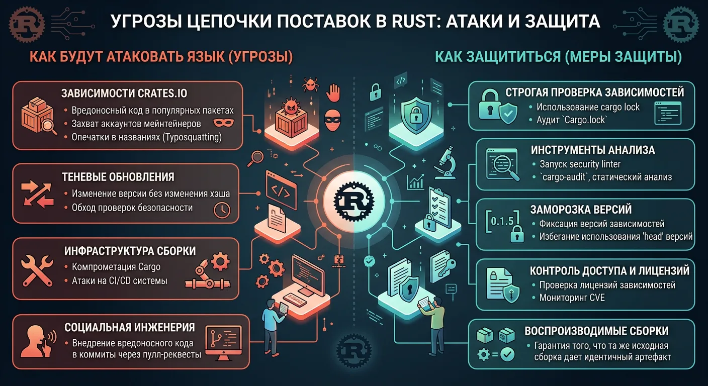⚡️ Угрозы цепочки поставок в Rust: как будут атаковать язык и как защититься
