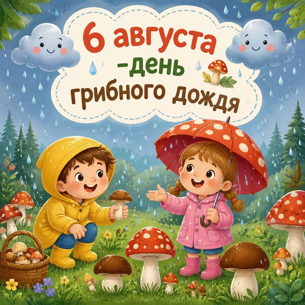 6 августа — День грибного дождя! ✨