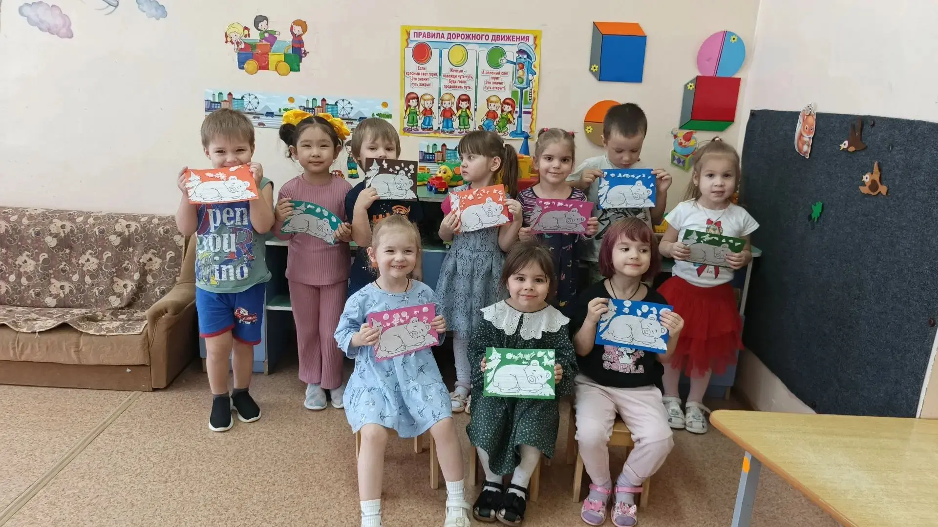 Аппликация "Белый медведь"