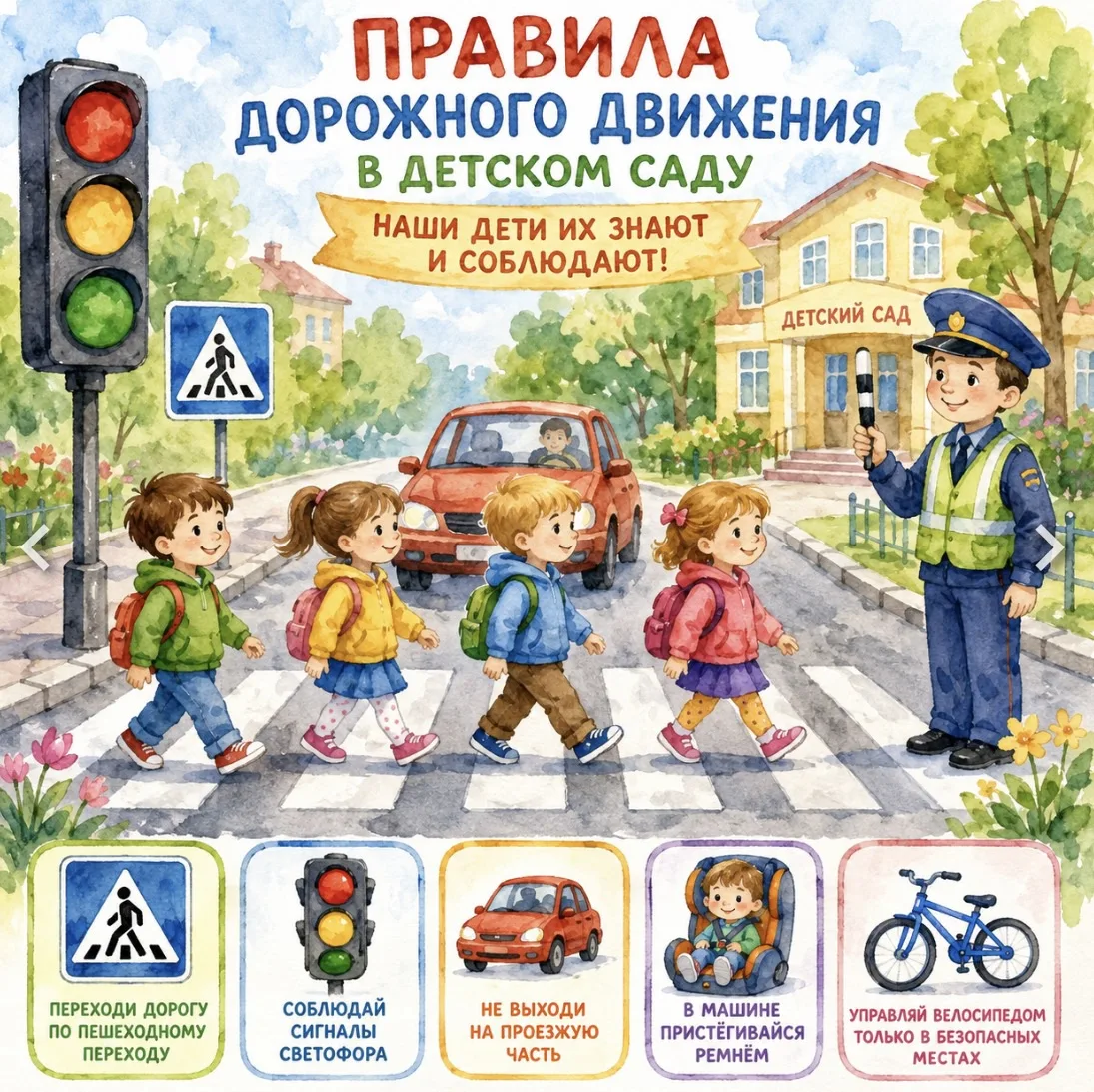 ‼️🚔Безопасность на дороге — залог спокойствия! 🎉
