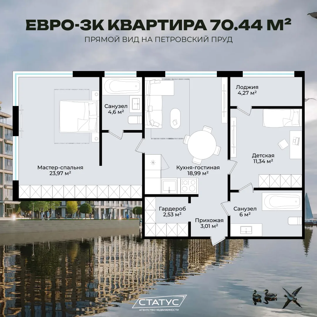 🏡 Видовые апартаменты на Петровском острове с готовым премиальным ремонтом