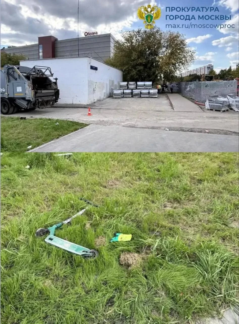 😱 Мусоровоз сбил 8-летнего ребёнка на самокате в Москве