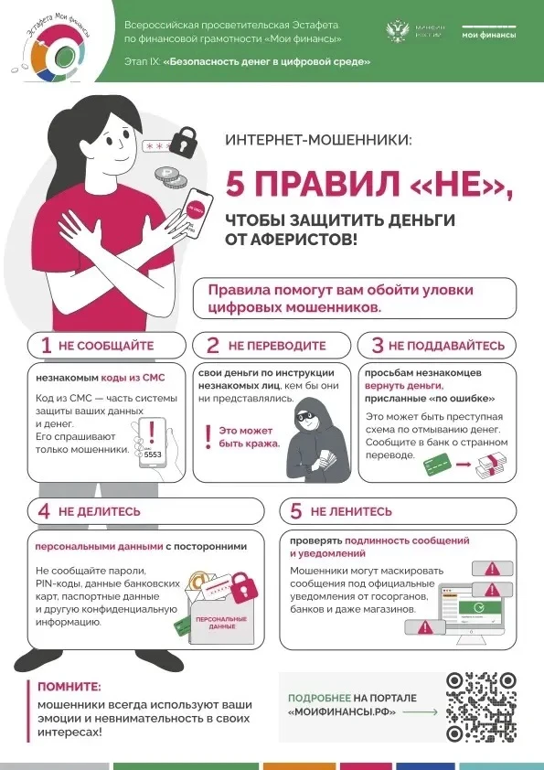 5 правил «НЕ», чтобы защитить деньги от интернет-мошенников

Сегодня мошенники становятся всё изобре