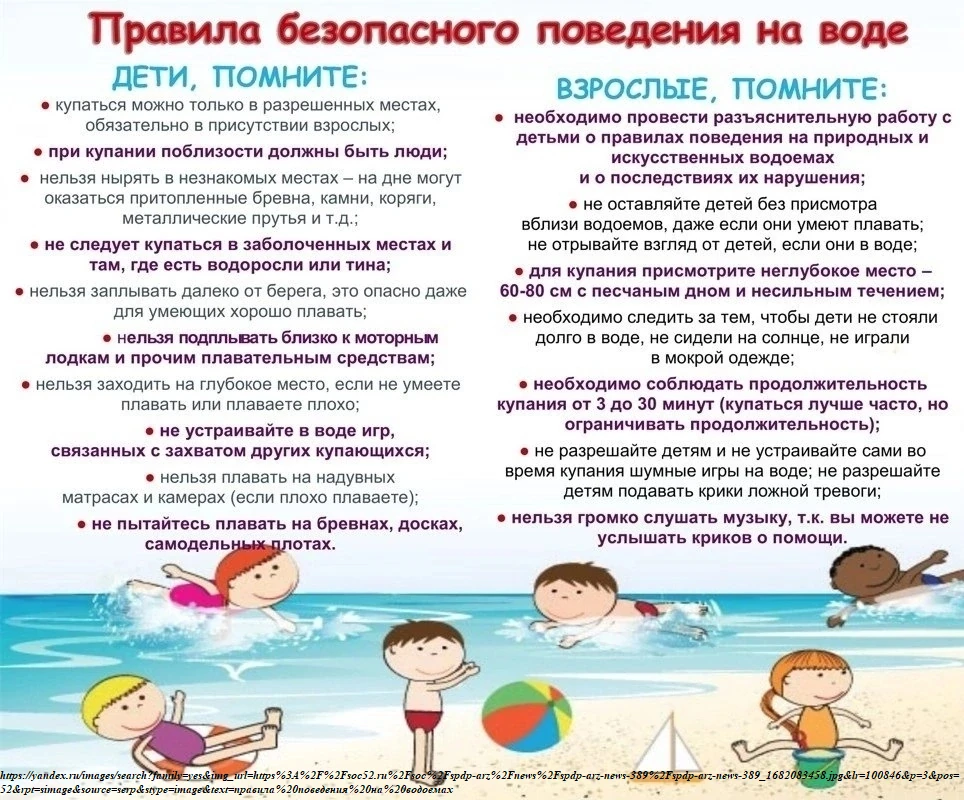 "Памятка безопасного поведения на воде"