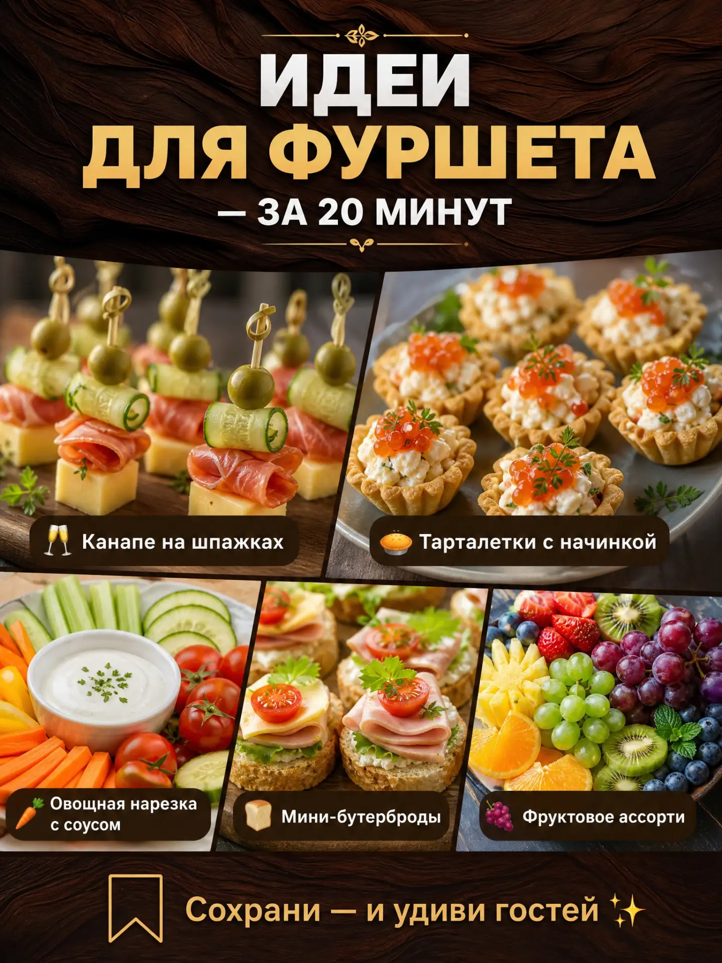 Фуршет — это не сложно. Это просто красиво и вкусно, если знать несколько секретов 😋