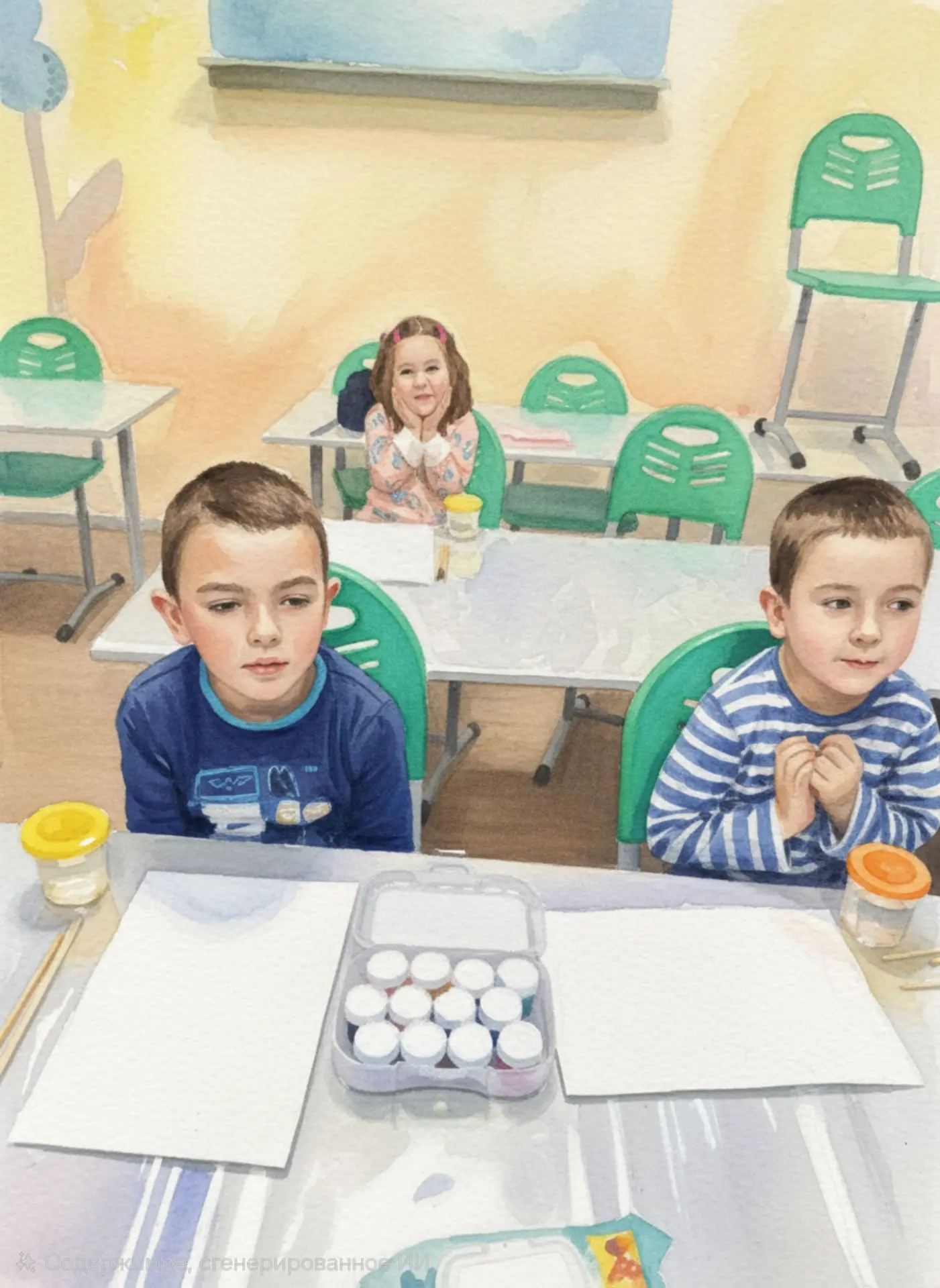 Ходили на рисование 🖼️ в ДК, сегодня были осенние мышки 🐭