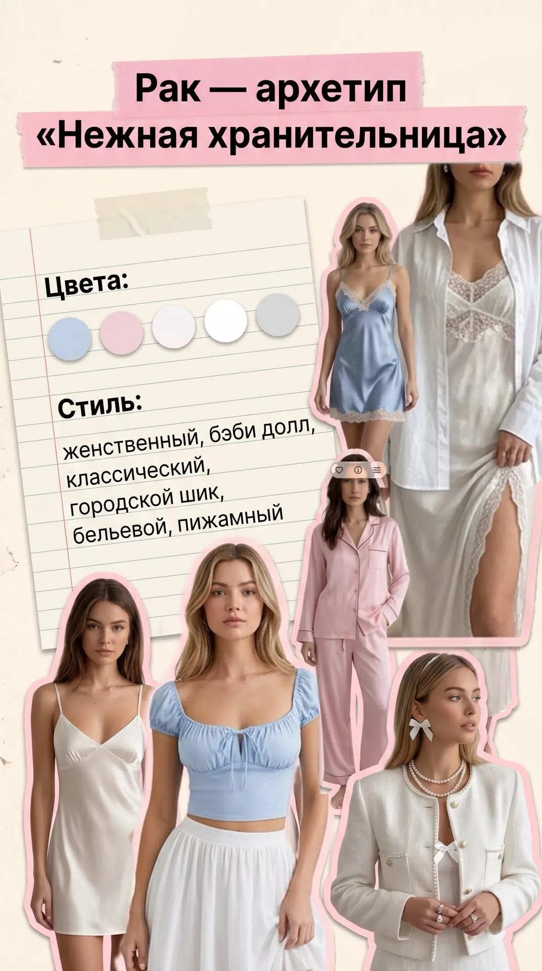 попросила ИИ сделать мудборды по стилю под каждый знак зодиака✨

мой ЗЗ рак, я в восторге 😍 попадан