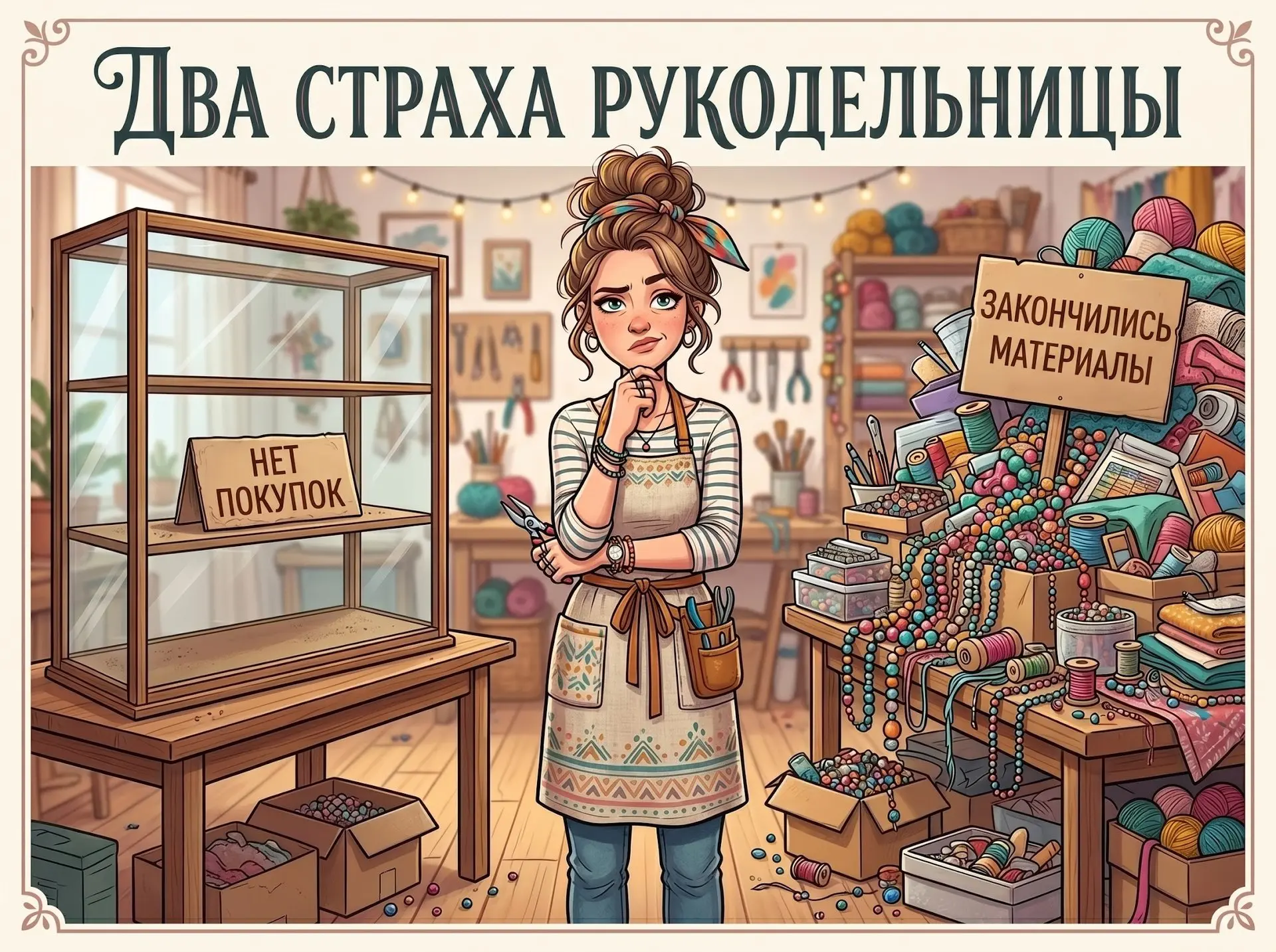 Начинающая мастерица боится двух вещей.