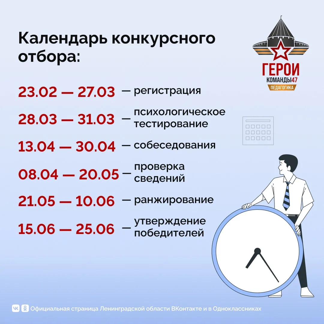 Успейте попасть на второй поток программы «Герои Команды 47» по направлению «Педагогика» — подать за