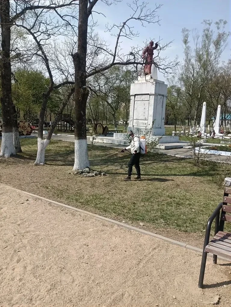 В Хасанском округе проводится акарицидная обработка общественных мест, парков, скверов, мест массово