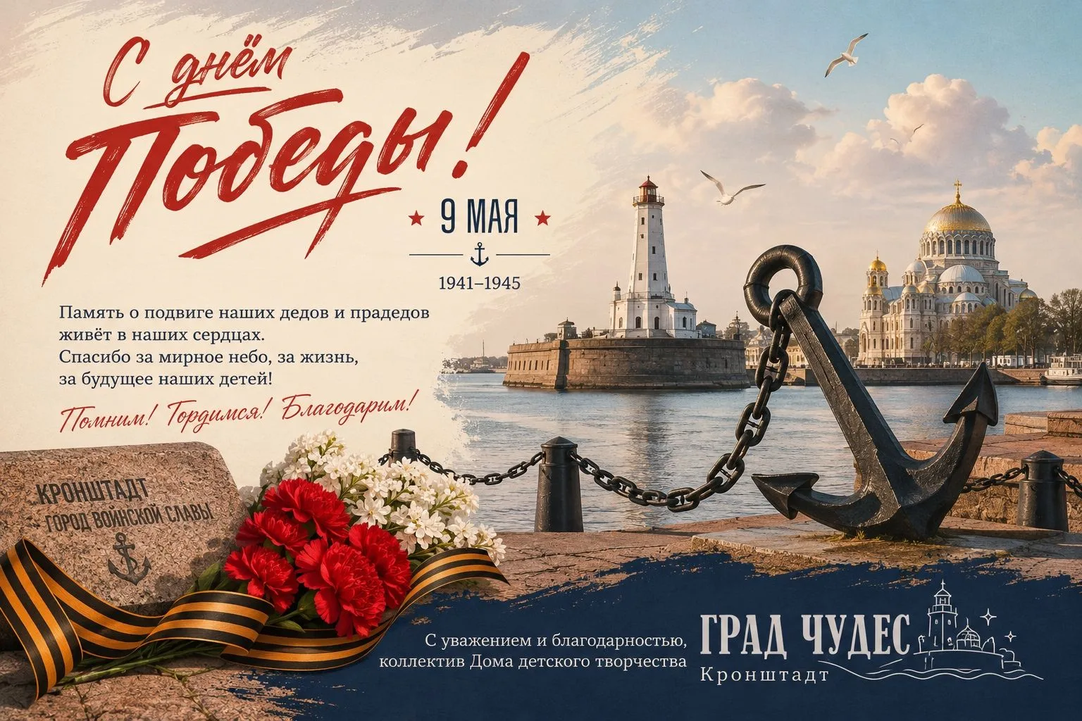 Дорогие ветераны, уважаемые жители и гости Кронштадта!