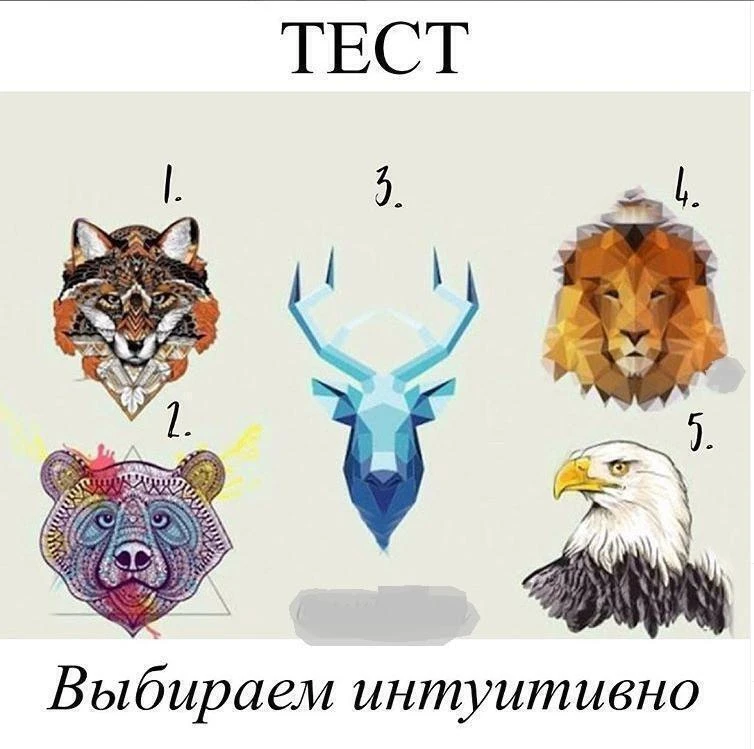 🔮 Психологический тест: выбери своего тотемного зверя! ✨🐾
