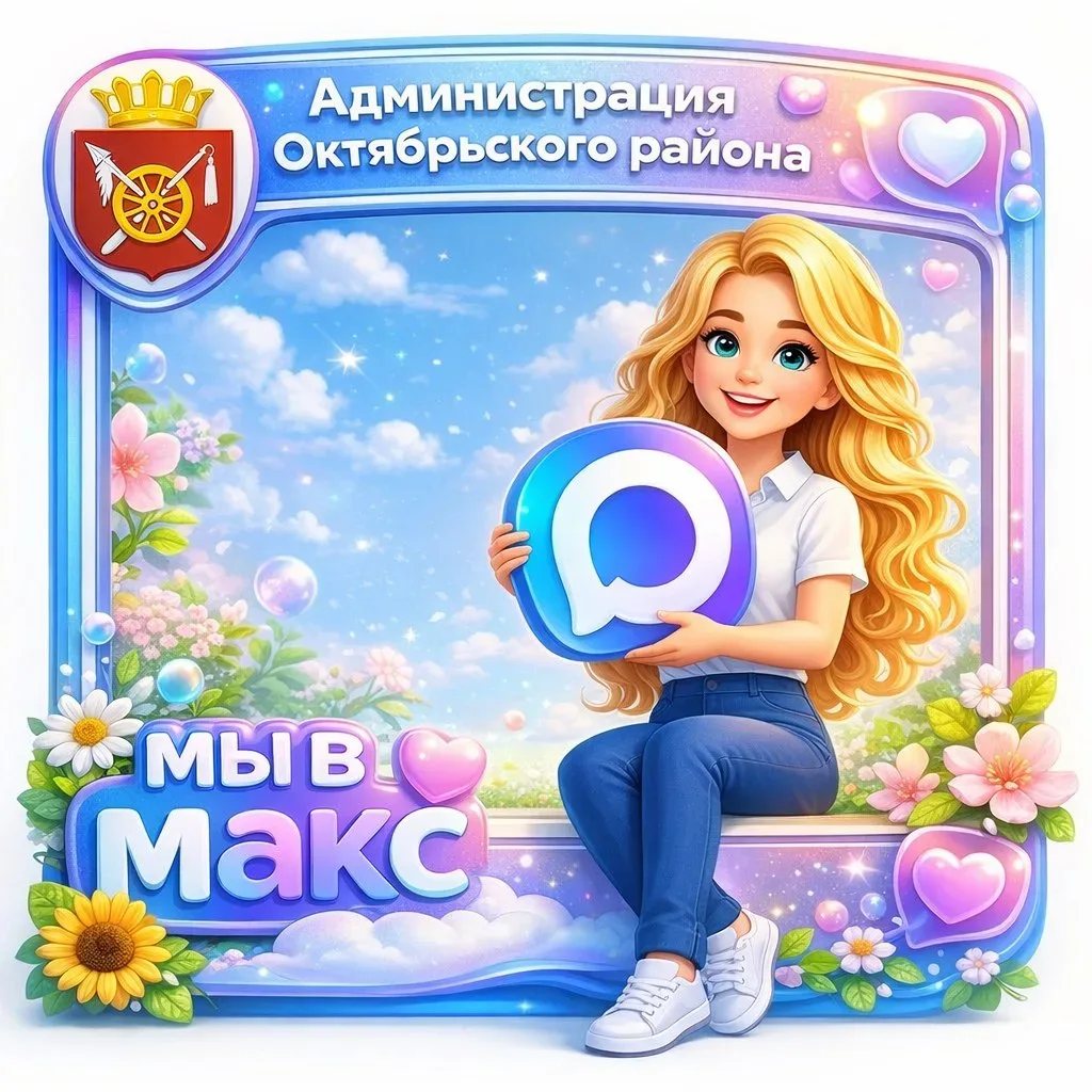 🚨 Вся жизнь Октябрьского района - в MAX!  Не хотите пропустить важное? Подписывайтесь на официальный