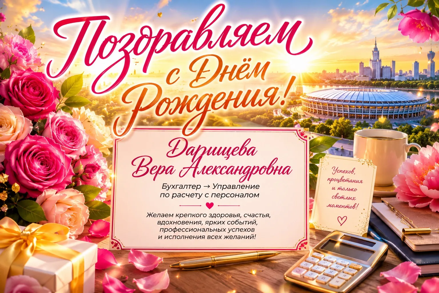 Доброе утро, коллеги! ☀️

Сегодня свой День рождения отмечает Дарищева Вера Александровна—
бухгалтер