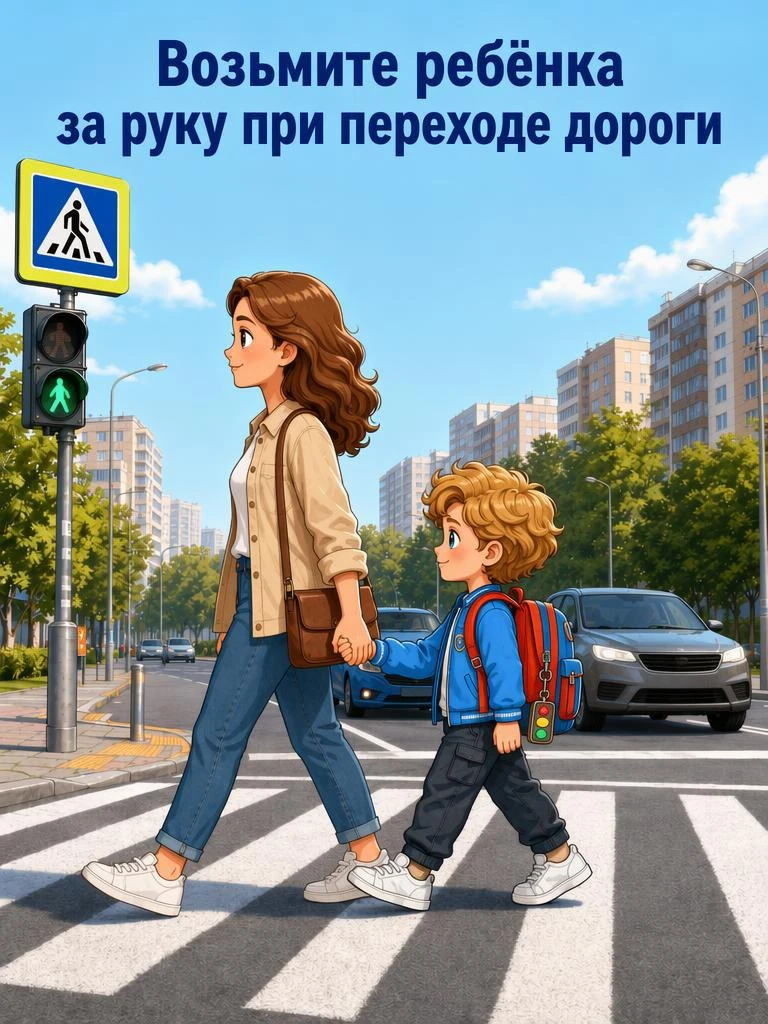🚦 Наш герой Вова напоминает: безопасность ребенка начинается со взрослых!