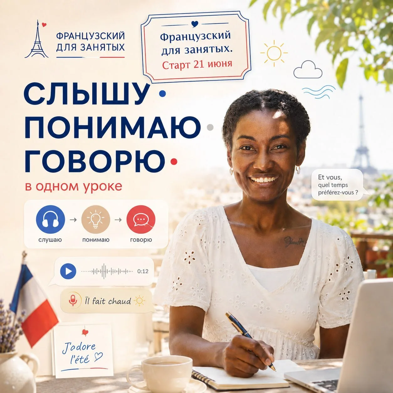 ☀🌧 Хочу показать вам один урок изнутри.
Это второй модуль программы - когда произношение уже постав